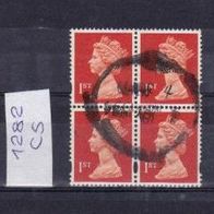 GB098 -Großbritannien- Mi. Nr. 1282 CS - 4er-Block - Königin Elizabeth II. o <