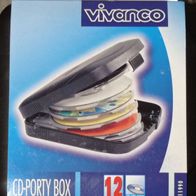 Vivanco CD-Porty Box, Aufbewahrungsbox für 12 CD/ DVDs