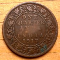 Quarter Anna 1917 Indien