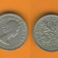 Großbritannien 6 Pence 1962