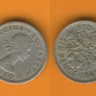 Großbritannien 6 Pence 1961