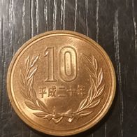 J : Japan 10 Yen Heisei 20 (2008)