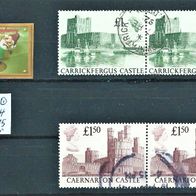 GB 1988 " Britische Burgen ZD Mi 1174-1175 Gestempelt ° UK Freimarken Paar 2er