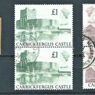 GB 1988 " Britische Burgen ZD senkrecht Mi 1174-1175 Gestempelt ° UK Freimarken Paar