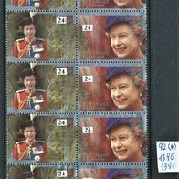 GB 1992 "40. Jahrestag Thronbesteigung Qu. Elisab. II ZD Mi 1390-1391 ungum. ( * )