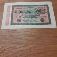 Reichsbanknote 20 000 Mark Berlin 20. Februar 1923 (2)