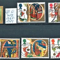 GB 1991 " Weihnachten Buchmalerei Kompl. Satz Mi 1367-1371 Gestempelt ° UK