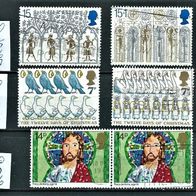 Großbritannien 1977/81/89 " Marken 5 + 2er Lot Mi.751/2;1235/6/7 + ZD 896 Gestempelt