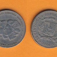 Dominikanische Republik 25 Centavos 1986