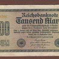 Reichsbanknote 1000 Mark Berlin 15. Septemper 1922