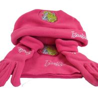 Barbie Kinderset Kinder Set Schal Handschuhe Mütze