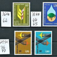 UN 1976/77/78 Genf " Einzel & 2 Sätze Mi.62; 64,65; 76,77 Postfrisch * * UNO Nationen