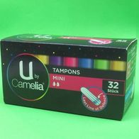 Tampons "U by Camelia" Mini 32 Stück leichte Tage Hygieneschutz Monatshygiene