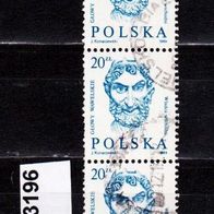 Pol080 -Polen Mi. Nr. 3196 - 3-fach - Köpfe aus der Wawel-Burg o <