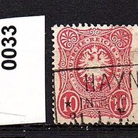 Dr004 Deutsches Reich Mi. Nr. 33 (2) Reichsadler o <
