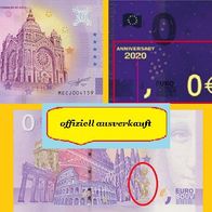 0 Euro Schein Santa Lucia MECJ 2020-1 Anniversary offiziell ausverkauft Nr 4161