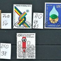 UN 1976-77-81 Genf Lot 2 + 1 Satz " Mi.56/98 & 64,65 Gestempelt ° UNO V. Nationen