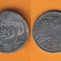 Österreich 20 Heller 1894 lesen