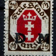 Danzig Dienst Michel-Nr. 19 Vollstempel