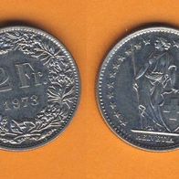 Schweiz 2 Franken 1973