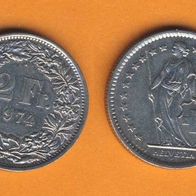 Schweiz 2 Franken 1974