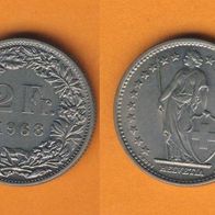 Schweiz 2 Franken 1968