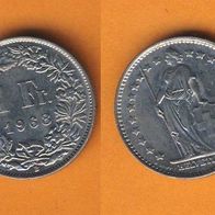 Schweiz 1 Franken 1968 B
