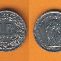 Schweiz 1 Franken 1969 B