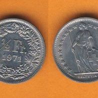 Schweiz 1/2 Franken 1971