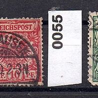 Dr046 Deutsches Reich Mi. Nr. 47 Reichsadler + 55 Germania o <