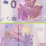 0 Euro Schein Parc Zoologique de Paris UEBR 2017-3 Belem ausverkauft Nr 9327