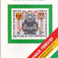 Borek Briefmarken- Katalog Österreich 1980/81