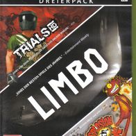 Microsoft XBOX 360 Spiel - Triple Pack: Trials HD / Limbo / Splosion Man (komplett)