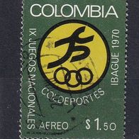 Kolumbien, 1970, Mi. 1165, Nat. Spiele, 1 Briefm., gest.