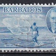 Barbados, 1950, Mi. 188, Fischer, 1 Briefm., gest.