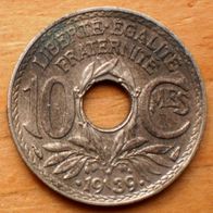 10 Centimes 1939 Frankreich
