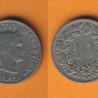 Schweiz 10 Rappen 1911 B
