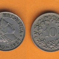 Schweiz 10 Rappen 1927 B