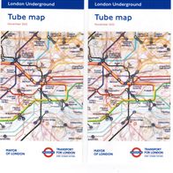 London Tube U-Bahn Sammelobjekt Taschenpläne Ausgabe hier: 11/2022 2 Stück NEU!