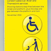 London Tube U-Bahn Sammelobjekt Taschenpläne Step Free Ausgabe hier: 11/2022 NEU 1 St