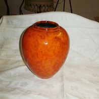 Vintage Vase keramik braun-orange glasiert 50- er Jahre