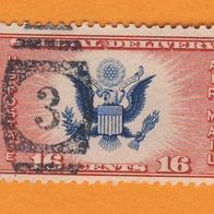 USA 1934 Flugpost/ Eilmarke Mi.374 mit Nummerstempel 3 gest.