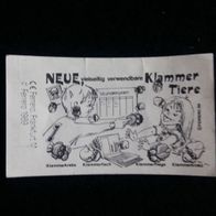 Ü - Ei Beipackzettel Neue, vielseitig verwendbare Klammer Tiere 612 464