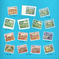 Republik Österreich 1984-87, Klöster, Lot Briefmarken 15 pcs.