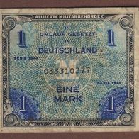 1 Mark Serie 1944 Bankscheinummer 033310377.
