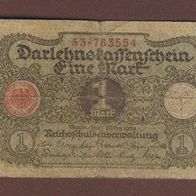 1 Mark Berlin.1920 Bankscheinummer 53 . 763554.
