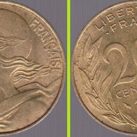 1984 Frankreich 20 Centimes Erhaltung vorzüglich