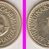 1985 Jugoslawien 1 Dinar Erhaltung vorzüglich