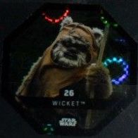 Star Wars - Karte 26 " Wicket " Glitzer