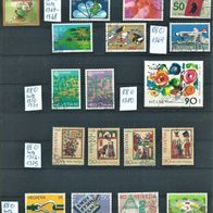 Schweiz 1988 " 17er Lot fast kompl Jahrgang Mi. 1364 - 1380 4 Sätze + Gestempelt °